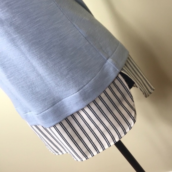 💖MEGA SALE💖J. CREW Women’s Shirt with Trim Light Blue ALSU00208 - Picture 4 of 7